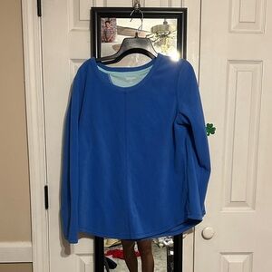 Kim Rogers Blue Fleece Pullover